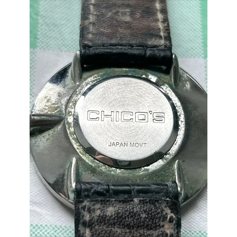 Chicos MOP Dial Black Band Women’s Quartz Watch